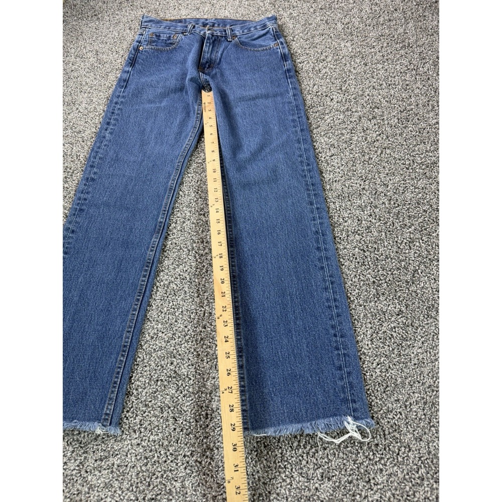 Levi's 505 Regular Fit Straight Jeans Men's Size 29X30 Blue - Picture 9 of 11